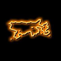 sjö titicaca neon glöd ikon illustration vektor