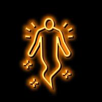 Seele Mensch Neon- glühen Symbol Illustration vektor