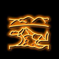 Galapagos Inseln Neon- glühen Symbol Illustration vektor