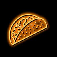 Taco Essen Neon- glühen Symbol Illustration vektor