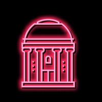 Kapelle Gebäude Neon- glühen Symbol Illustration vektor