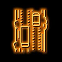 Murram Straße Neon- glühen Symbol Illustration vektor