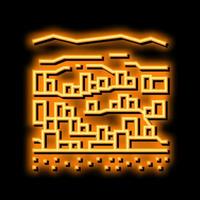 Bandiagara Stadt Neon- glühen Symbol Illustration vektor