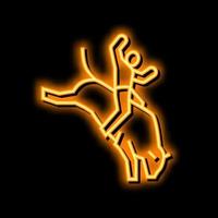 Rodeo extremal Sport Neon- glühen Symbol Illustration vektor