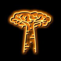 Baobab Afrika Baum Neon- glühen Symbol Illustration vektor