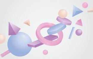 Geometrischer Hintergrund 3d mit Pastellfarbe