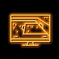 Sport Video Spiel Neon- glühen Symbol Illustration vektor