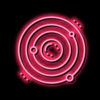 Atom Ader Neon- glühen Symbol Illustration vektor