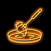 Erdbeere Fondue Neon- glühen Symbol Illustration vektor