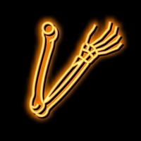 Waffen Knochen Neon- glühen Symbol Illustration vektor