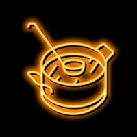 Suppe Kochen von Tomate Neon- glühen Symbol Illustration vektor