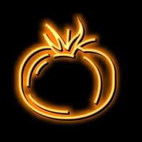 Tomate Vitamin Gemüse Neon- glühen Symbol Illustration vektor