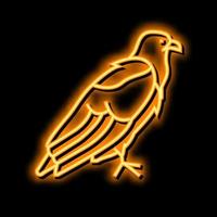 Örn fågel neon glöd ikon illustration vektor