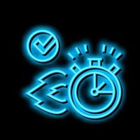 snabb leverans service neon glöd ikon illustration vektor