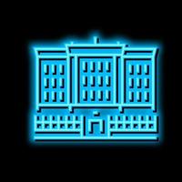 Universität Hochschule Gebäude Bildung Neon- glühen Symbol Illustration vektor