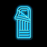 Schlafen Tasche Neon- glühen Symbol Illustration vektor