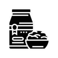 levrad grädde mjölk produkt glyf ikon vektor illustration