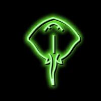 stingrocka hav neon glöd ikon illustration vektor