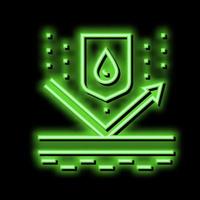 wasserdicht schützen Schicht Neon- glühen Symbol Illustration vektor