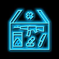 verboten Waren Neon- glühen Symbol Illustration vektor