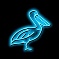 Pelikan wild Vogel Neon- glühen Symbol Illustration vektor