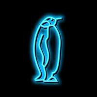 pingvin fågel i Zoo neon glöd ikon illustration vektor
