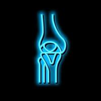Knochen Mensch Neon- glühen Symbol Illustration vektor