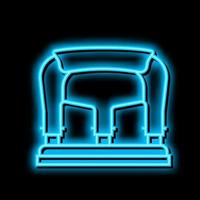 Dreiloch schlagen Neon- glühen Symbol Illustration vektor