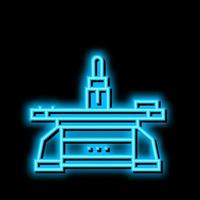 Tabelle sah Neon- glühen Symbol Illustration vektor