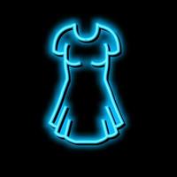 Kleid Frauen Kleider Neon- glühen Symbol Illustration vektor