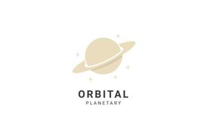 kreativ planet bana sfär logotyp design vektor