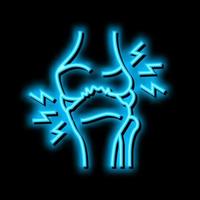 Arthrose Gesundheit Problem Neon- glühen Symbol Illustration vektor