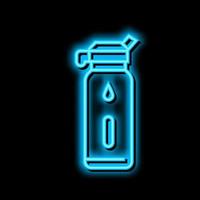 wasserflasche neonglühen symbol illustration vektor