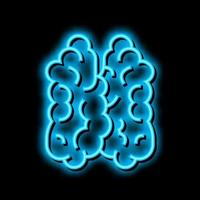 Thymusdrüse von immun System Neon- glühen Symbol Illustration vektor
