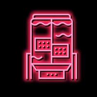 Papier Fabrik ausrüsten Neon- glühen Symbol Illustration vektor