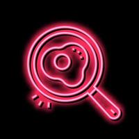 Kochen braten Ei Neon- glühen Symbol Illustration vektor