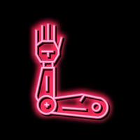 Roboter Arm Neon- glühen Symbol Illustration vektor