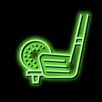 Golf Spiel Neon- glühen Symbol Illustration vektor
