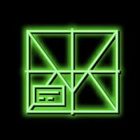 Paket Box Neon- glühen Symbol Illustration vektor