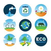 Earth Day Icon Sammlung vektor