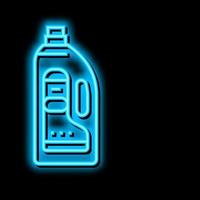 bebis pulver flaska neon glöd ikon illustration vektor