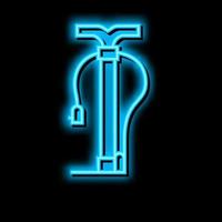 Pumpe Werkzeug Neon- glühen Symbol Illustration vektor