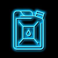 Biodiesel Gas Bahnhof Neon- glühen Symbol Illustration vektor