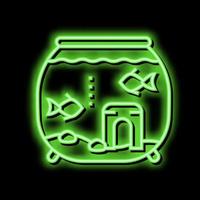 Fisch Haustier Neon- glühen Symbol Illustration vektor