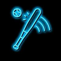 Baseball Mannschaft Sport Spiel Neon- glühen Symbol Illustration vektor