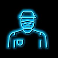Arzt Chirurgie Neon- glühen Symbol Illustration vektor