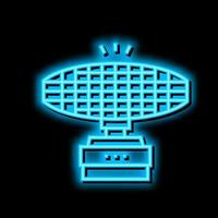 Radar Ausrüstung Neon- glühen Symbol Illustration vektor