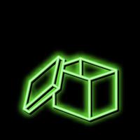 lagern Waren Box Neon- glühen Symbol Illustration vektor