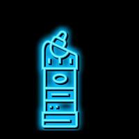 Waschmittel Flasche Neon- glühen Symbol Illustration vektor