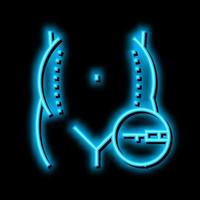 Fettabsaugung Chirurgie Neon- glühen Symbol Illustration vektor